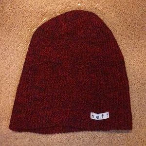 Neff beanie (red and black)